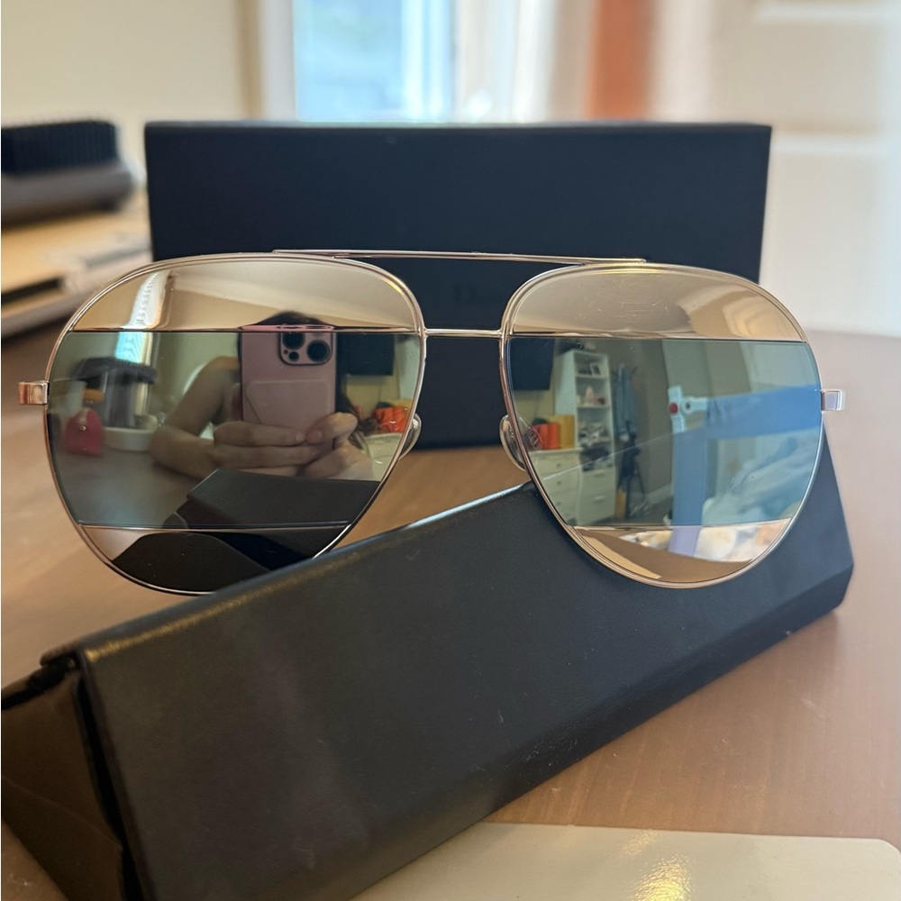 Dior Silver Aviator Sunglasses
